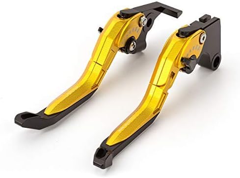 FXCNC 5D Texture Billet Folding Extendable Adjustable Brake Clutch Levers for 400 Monster 04-07,Monster 620 MTS 03-06,695 Monster 07-08,696 Monster 09-14,796 Monster 11-14