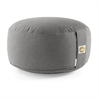 Lotuscrafts Meditation Cushion LOTUS - Height 15 cm - Spelt Filling - Washable Cover Organic Cotton - Floor Cushion for Meditation - Yoga Cushion - Meditation Pillow - Yoga Pillow - GOTS Certified