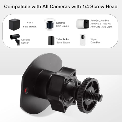 Wall Mount 1/4 Screw Mini Tripod Stand Holder for Valve Index/for HTC Vive/for Vive PRO Base Station-Equipped with Strong Double- Sided Adhesive and Screw Set-Drill or Adhensive at Your Own Choice by Globular Cluster - Image 6