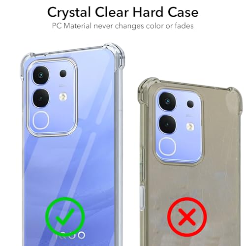 Image of Jkobi Shockproof Crystal-Clear Back Cover for Vivo iQOO Z10x (Anti Yellow Case | Drop & Camera Protection | Hard Polycarbonate)