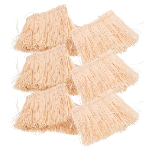 Parliky Lot de 3 Rouleaux de Chaume Artificiel 5X30 CM Fausse Toiture en Chaume Résistante aux Intempéries Imitation Paille Réaliste pour Décoration de...
