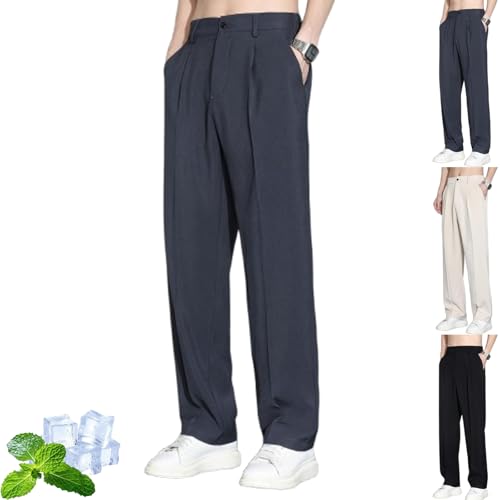 Dualego Super Stretch Ice Silk Comfort Everyday Pants, Ice Silk Pants Men, Super Stretch Comfort Everyday Pant