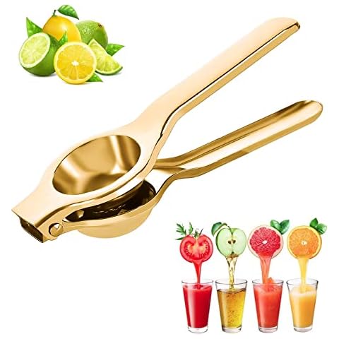 GELASGO Lemon Squeezer, 304 Stainless Steel Manual Juicers, Simple Juice Squeezer for Apple Orange Cranberry Watermelon Pomegranate Cherry Lime Cover