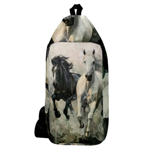 Sac à dos à bandoulière noir et blanc pour vos balades et sorties citadines