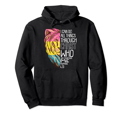 I Can Do All Things Through Christ LGBT-Q Pansexual Pride Pullover Hoodie