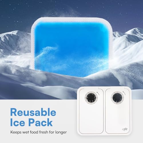 ALL FOR PAWS Alimentador automático para gatos con 2 comidas, dispensador de alimentos secos y húmedos con temporizador de 48 horas, paquete de hielo incluido, apto para lavavajillas - imagen 3