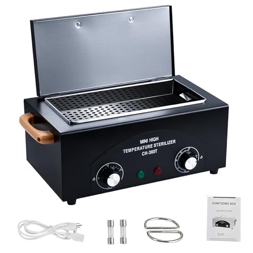 High Temperature Cleaning Box, 300W 1.5L Dry Heat Cleaner,Black