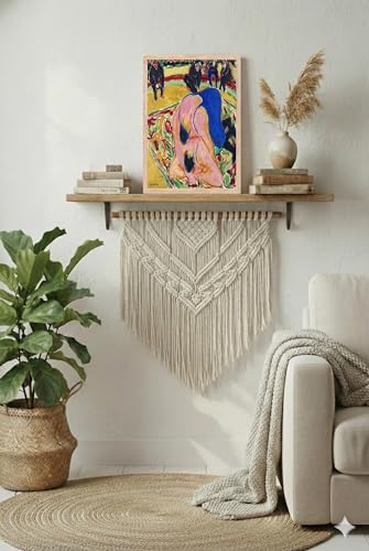 Image of BLINKART Gustav Klim Aesthetic Modern Art Walls With Frame | Natural Wood Texture | Living Room Bedroom Office Wall Decoration | Poster Home Decor Frames Wall Bedroom | 12x8 Inches (D400)