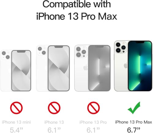 Image of Magnetic Silicone Case for iPhone 13 Pro max Compatible with MagSafe, Shockproof Phone Bumper Cover, Anti-Scratch Clear Back (Clear)