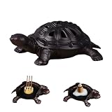 Incense Burner, Incense Holder with Incense Stick Holder, Vintage Censer Metal Turtle Ash Catcher, use for Stick or Coil Incense, Sage Cones and Frankincense