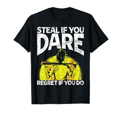 Robar Si te atreves Softball Catcher Game Day Vibes Softball Camiseta