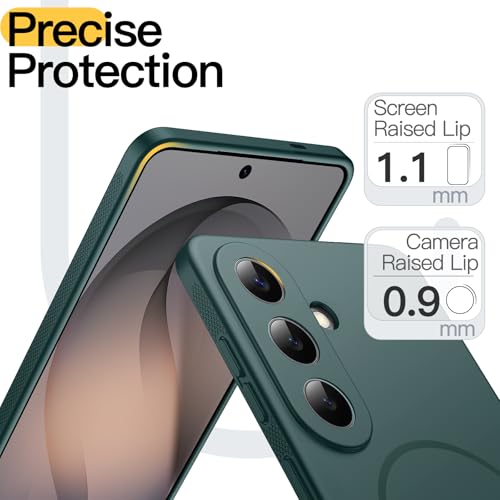 Image of JETech Slim Cover Case for Samsung Galaxy S26 Plus, Compatible with MagSafe, Anti-Slip Grip & Full Camera Lens Protection, Soft TPU Protective Phone Cover, Shockproof (Midnight Green)