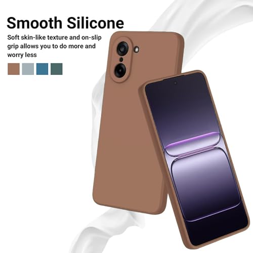 Image of FIRST MART Matte Silicone Back Cover for OnePlus Nord CE 5 - Brown