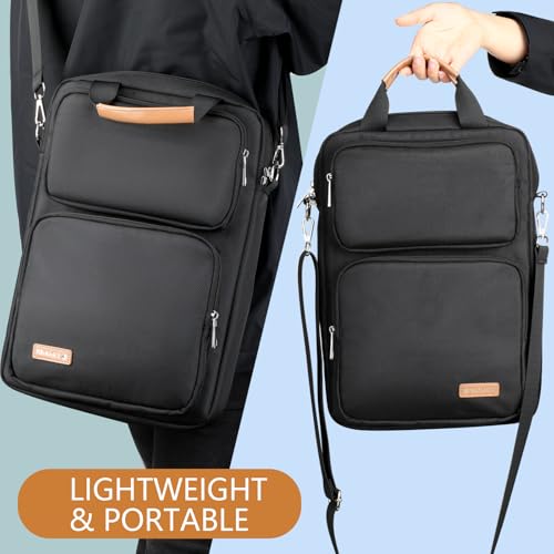 Image of 13.3-14 Inch Laptop Sleeve Bag, Laptop Bag for 14'' MacBook Pro M4 2024,14'' MacBook Pro M3&M2&M1 2023 /2021, 13.6 /13'' New MacBook Air M3 /M2 2024 /2022,Tab S8 Ultra 14.6 inch,with Shoulder Strap(Black)