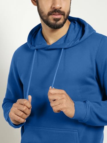 Image of Nobero Hoodies for Man | 280 GSM Rich Cotton Fleece Solid Hooded Full Sleeve Sweatshirt for Man | Stylish Casual Wear Winter Hoodies for Men