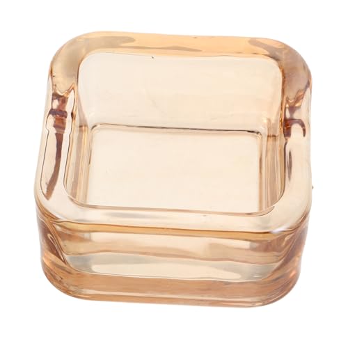 GANAZONO Cendrier Verre Transparent avec Design Européen pour Intérieur et Extérieur Cendrier Portable Élégant pour Maison Bureau Voiture et Patio