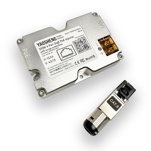 320W PoE Injector with Comprehensive Protection. Suitable for High Performance Starlink.
