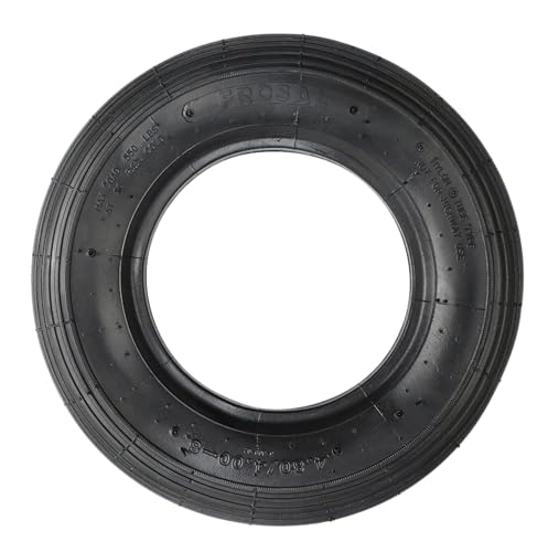 FROSAL Schubkarrenreifen 4.80/4.00-8 4PR – Mantel mit Schlauch und geradem Ventil – Ersatzreifen für Schubkarre – Außendurchmesser ca. 40 cm – Breite ca. 10 cm – robuste 4-lagige Ausführung