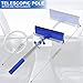 2-in-1 Car Windshield Squeegee and Sponge Scrubber for Cleaning and Washing, Rubber Blade Cleaner with Handle, Retractable car Wipers Suitable for All Vehicles, Blue