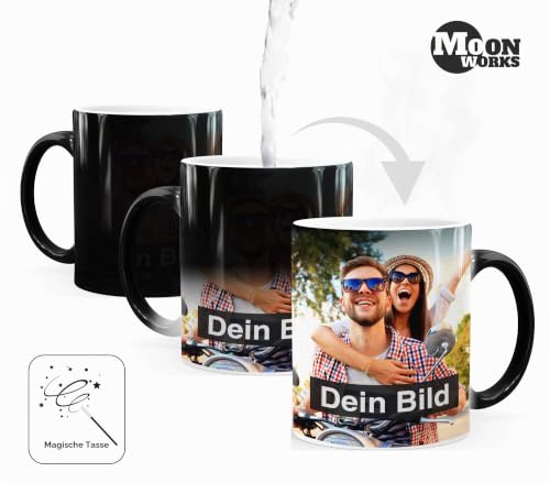 MoonWorks® Zaubertasse mit Foto Farbwechsel personalisierte Foto-Tasse 2-seiten unisize – Ansicht 2