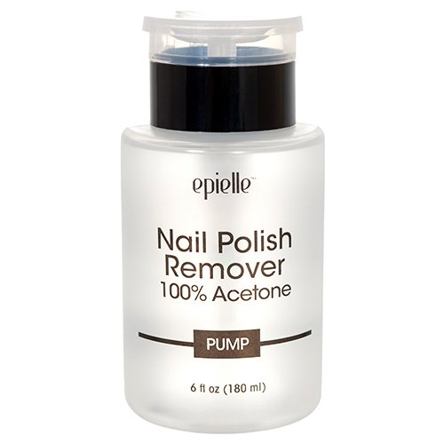 Epielle Moisturizing Nail Polish Remover 100% Acetone Pump, 6 Ounce
