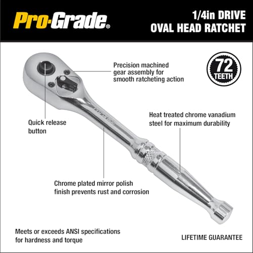 Image of Pro-Grade 13-Piece 1 /4-Inch Drive Metric Mechanics Tool Set, 19205