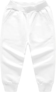Toddler Baby Boy's Pull On Cotton Jogger Pants Stretch Knit Pants Infant Girls Athletic Sweatpants Bottoms