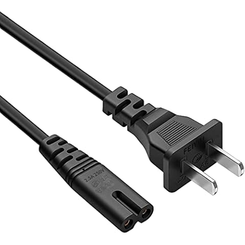 TV Power Cord 10ft Cable for TCL LG JVC Sony Samsung Toshiba Sharp, LED LCD Insignia Sharp Toshiba JVC Hisense Electronics UN65KS8000FXZA UN40J5200AFXZA 43UH6100 and Other 8-Type Interface Devices Cover