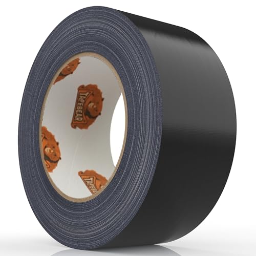TAPEBEAR Black Duct Tape Heavy Duty 1.88