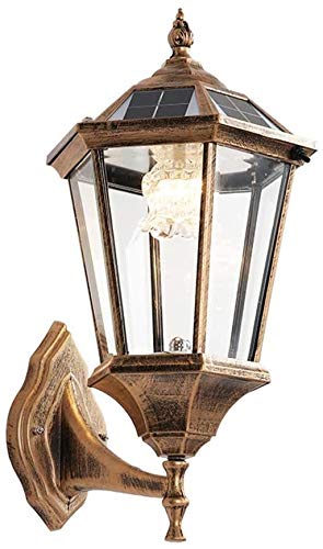 SMLZV Solar Wall Light Simple Modern Outdoor Wall Light,Outdoor Light Fixtures，Cast Aluminum, Anti-Rust, Transparent Glass Lamp，Suitable for Courtyards, Villas, Parks, Plazas