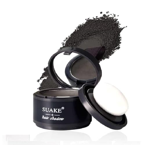 Image of Black Hair Powder | Covers Grey Hair & Bald Spots Instantly | Root Touch Up | Sweat-Resistant & Long-Lasting Formula | Natural Looking Colour (BLACK POWDER)