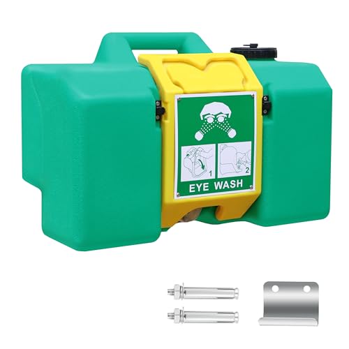 Image of Portable Eyewash Station - 8Gallon Eye Wash Stations Wall Mounted,OSHA-Approved Emergency Eyewash Station Unit,Lasting for 10 Minute,with Mirror&Dual Spray(30L)