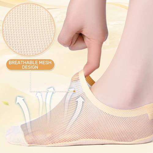 12 Pairs Ultra Thin No Show Nylon Mesh Socks for Women Low Cut Breathable Lightweight Invisible Liner Socks for Flat Boat Loafers Sneaker2
