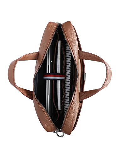 Image of Tommy Hilfiger Galveston Men Leather Business Case Tan