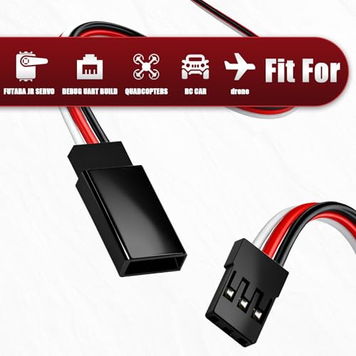 10-Pack 150mm Servo Extension Cable Y Connector 3 Pin Plug Splitters Rc Connector for Jr Futaba Jst Rc Car Quadcopter Airplane (Male to Female Harness) — view 3