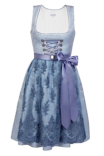 Edelnice Trachtenmode Mini Dirndl 2-teilig Cloe pastell hellblau mit...