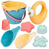 [9 Stück Strandspielzeug Kinder] - Enthält Strandeimer, Gießkanne, Sandförmchen und andere Werkzeuge.