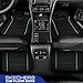 Skechers Memory Foam Car Mats,Leather Piping Car Floor Mats with Anti-Slip Pad,Universal Waterproof Fit Automotive Floor mats for Cars SUV,Vans,sedans,Trucks,car mats Full Set 4pcs Red