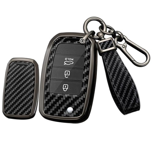 Coque de clé carbone Kia Seltos anti-choc et protection boutons SANRILY