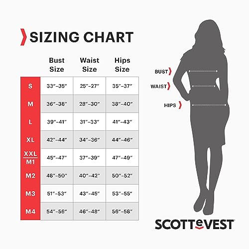 Scottevest 101 Vest For Women - 9 Hidden Pockets - Water Repellent For Travel & More (Black, M1) #TOP3