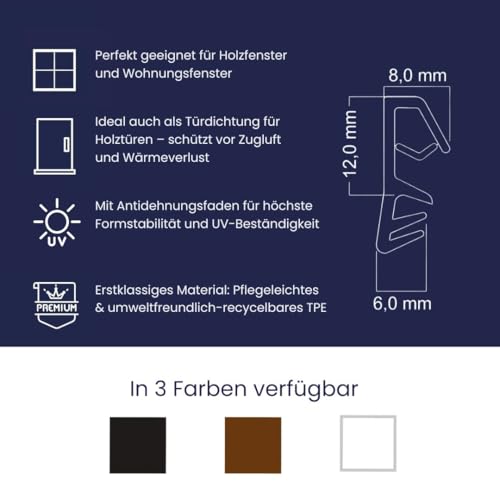 Joint de fenêtre isolant pour économiser le chauffage rainure 5mm 5m - 3