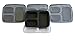 yohino Meal Prep Containers with Leak Resistant Lids (8-Piece Set) - Reusable, 3 Compartment Bento Box for Lunch - Food Portion Control - Supports Healthy Eating, Weight Loss and Diet Plans
