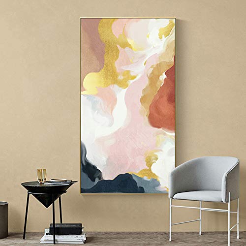 Póster e impresión de arte de pared abstracto multicolor lienzo 50x100cm 3