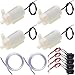 JYUDAUFU 4 Stück DC 3–5 V Mini-Wasserpumpe, Mikro-Amphibien-Tauchmotor mit flexiblem Wasserrohr (1 m), Schalter, für Aquarien/Fischtank/Teichbru... (4 weiß)