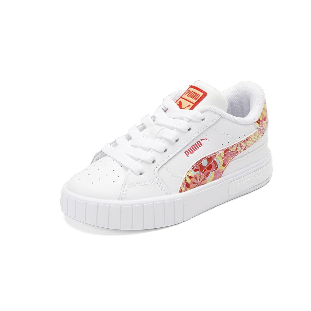 PUMA Cali Star Flower Child (Big Kid) Puma White/Warm Earth 6 Big Kid M