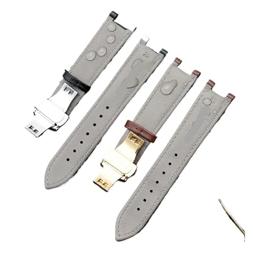 Correa de cuero para reloj resistente con muesca y hebilla de acero 4