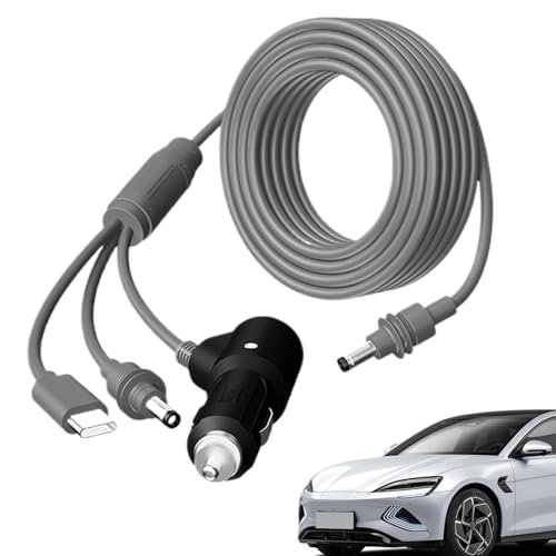 Tuxxjzm Cable de carga para encendedor de coche, cargador multifuncional de 100 W, accesorios Plug and Play para exteriores, accesorios de cable de suministro de dispositivo para acampar al aire libre