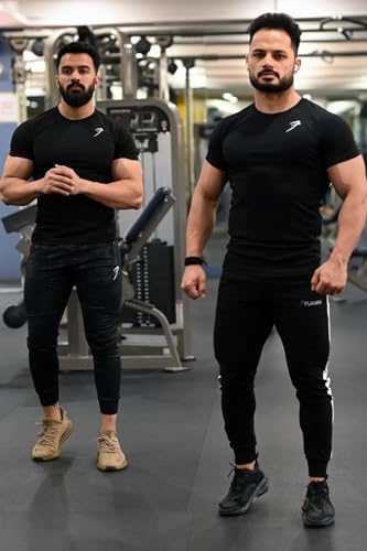 Image of Round Neck Half Sleeves Gym Workout Solid Sports and Gym T-Shirt for Men