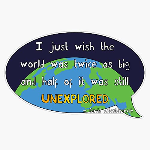 David Attenborough Quote Vinyl Bumper Sticker Decal Waterproof 5"