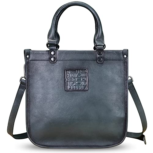 Image of Genuine Leather Handbags for Women Vintage Real Leather Fashion Tote Bag Shoulder Bag Crossbody Bag Satchel Purse